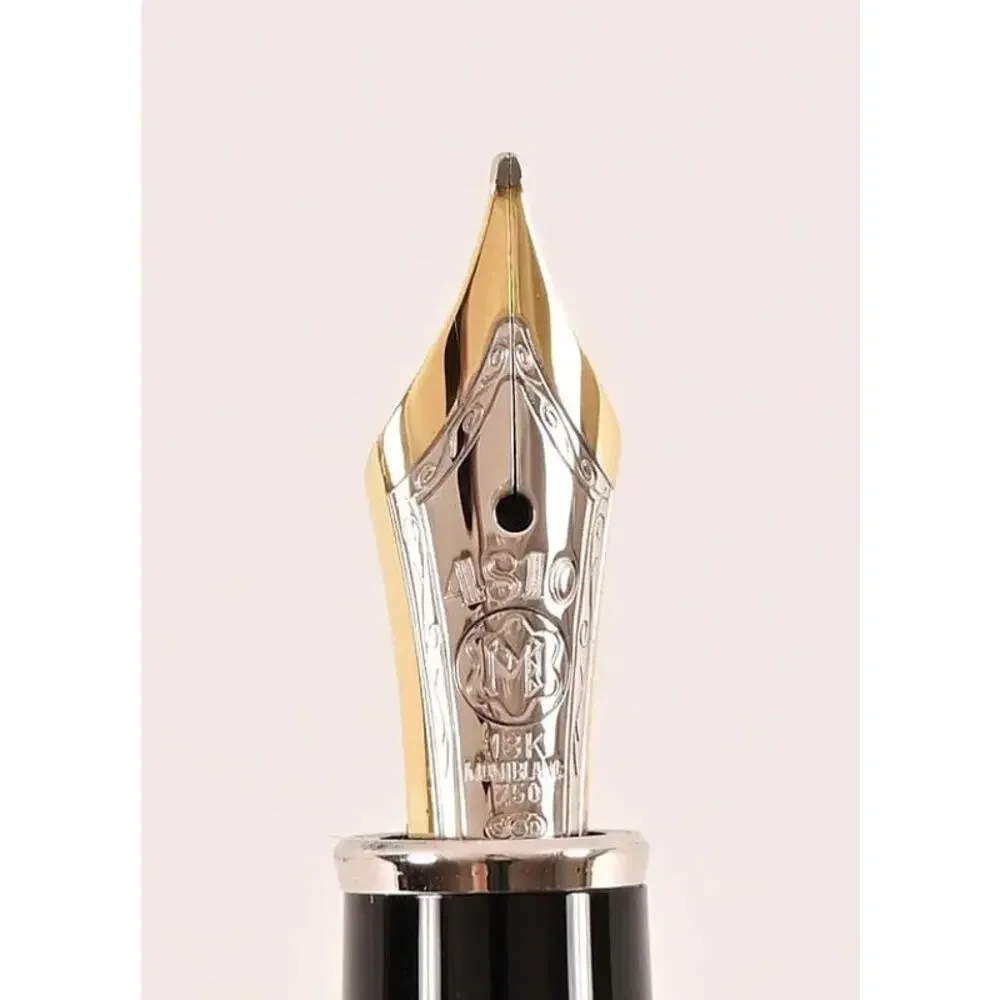 Montblanc 144 Solitaire Silver Fibre Guilloché AG925 Fountain Pen — Fine — Box